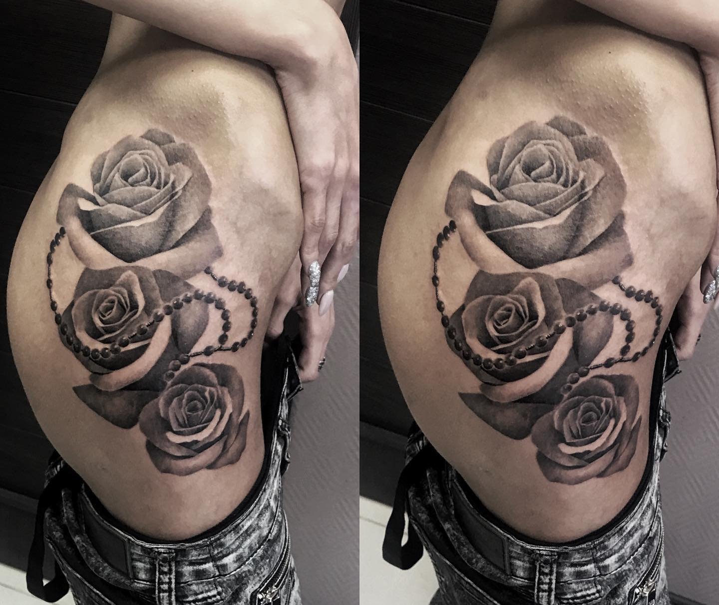 Cover-up tattoo transformation before and after
