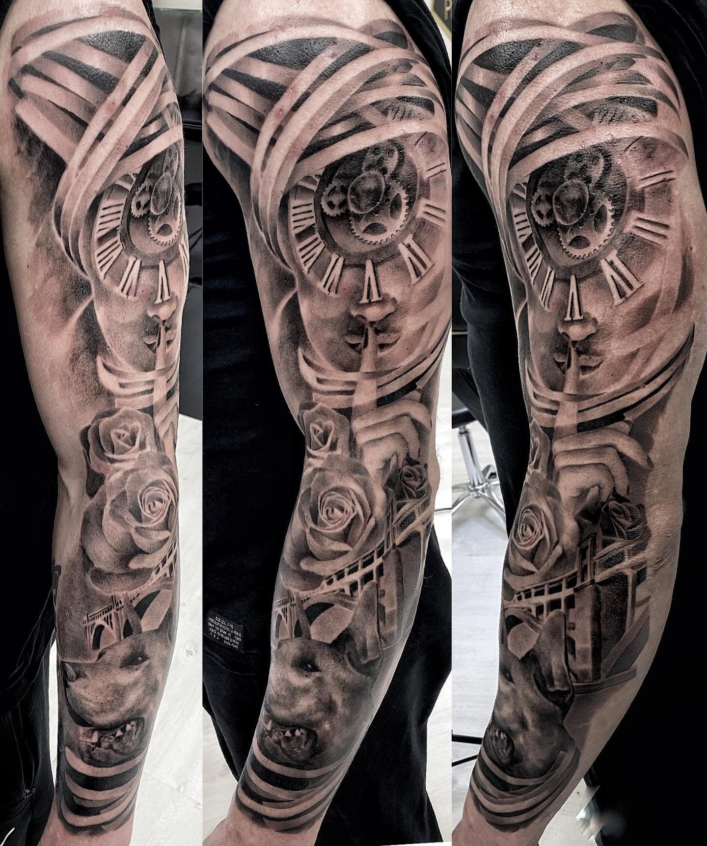 Minimal fine line tattoo on forearm by Dubai tattoo artist