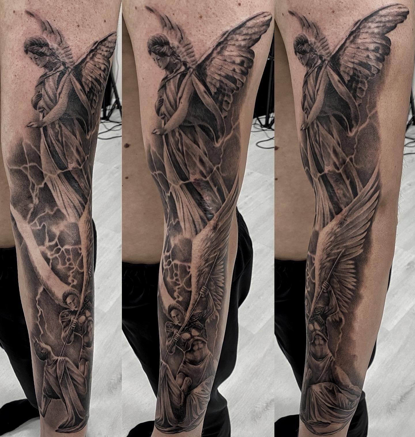 Cover-up tattoo transformation before and after
