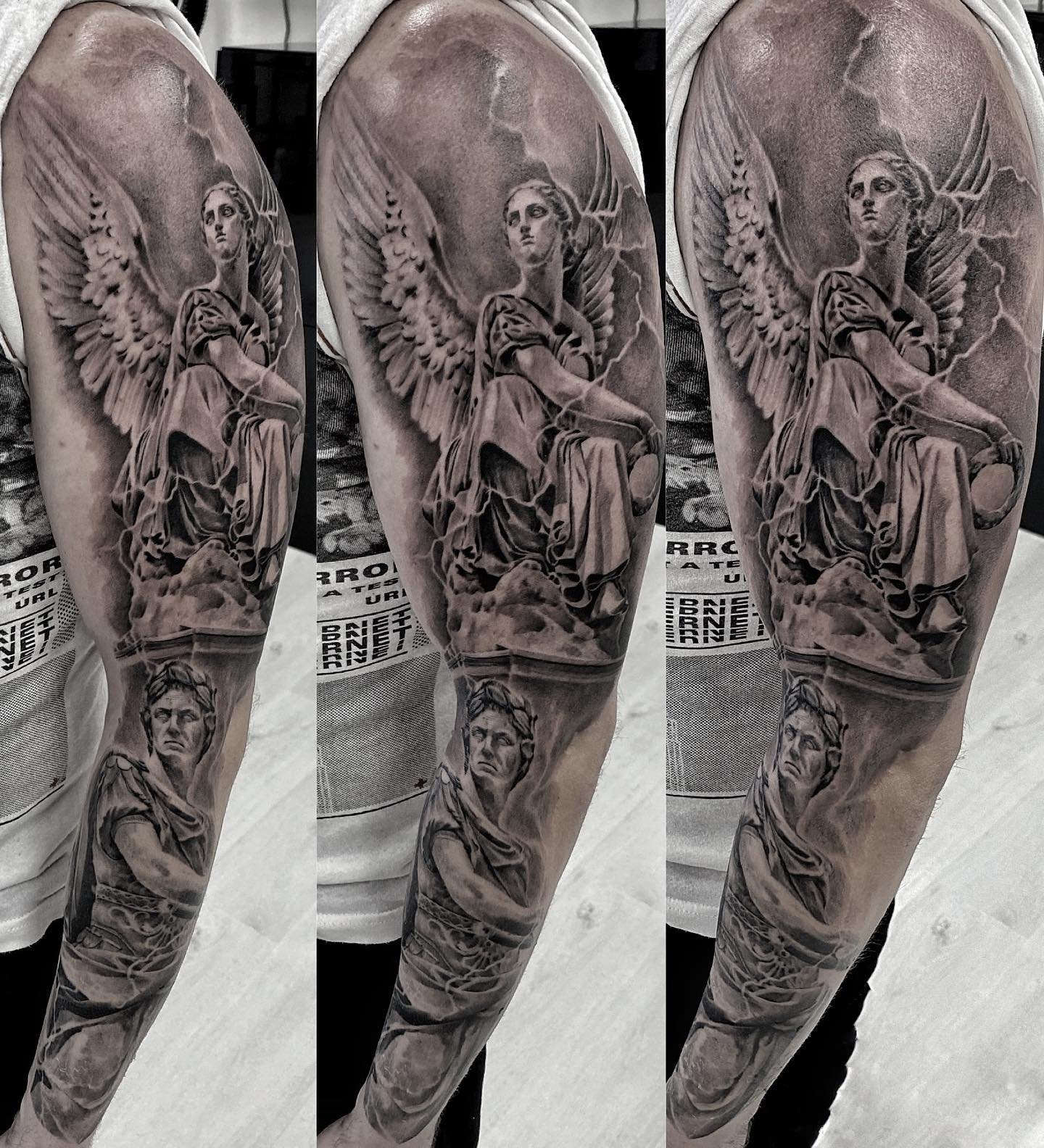 Full sleeve tattoo completed in Dubai studio