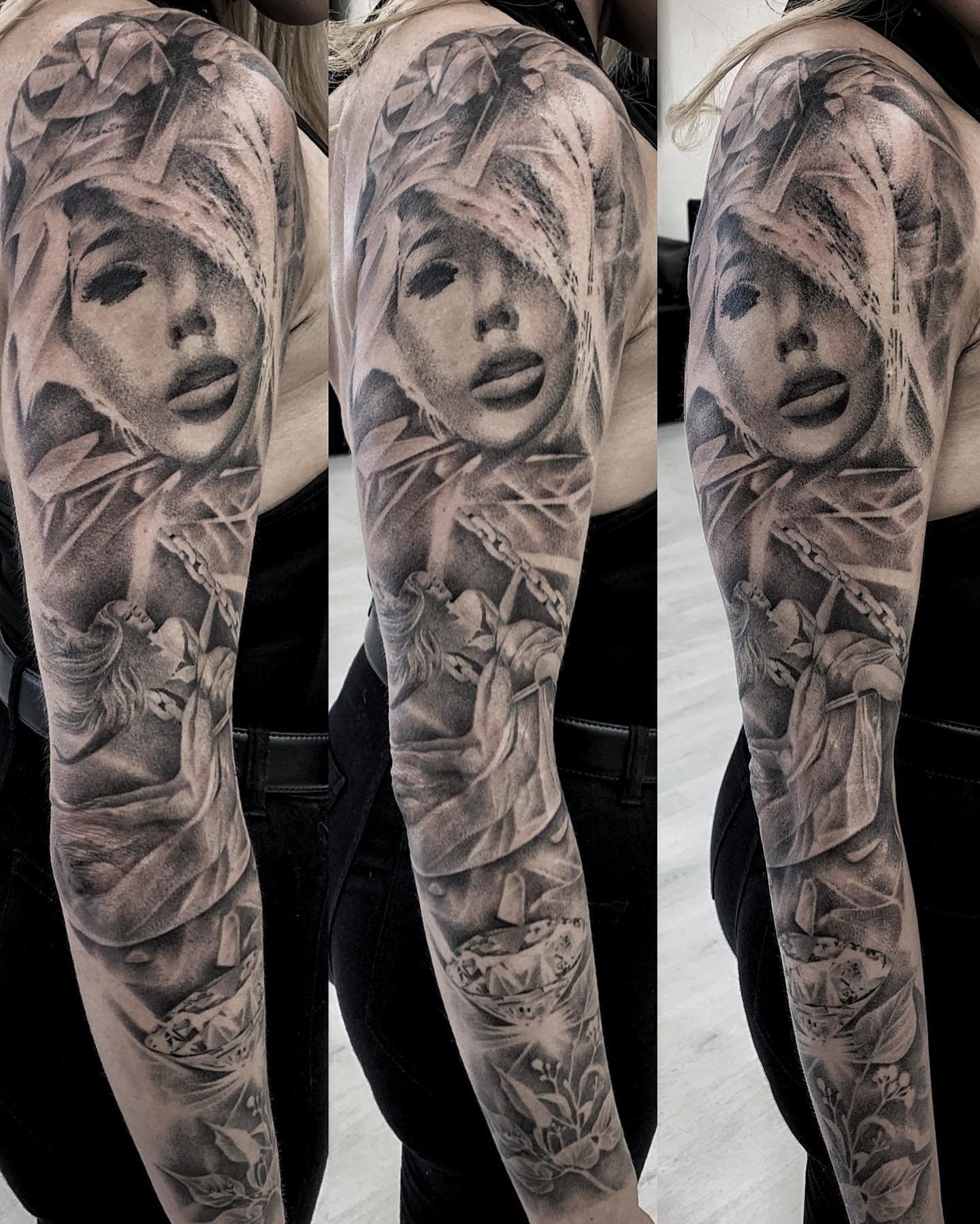 Minimal fine line tattoo on forearm by Dubai tattoo artist
