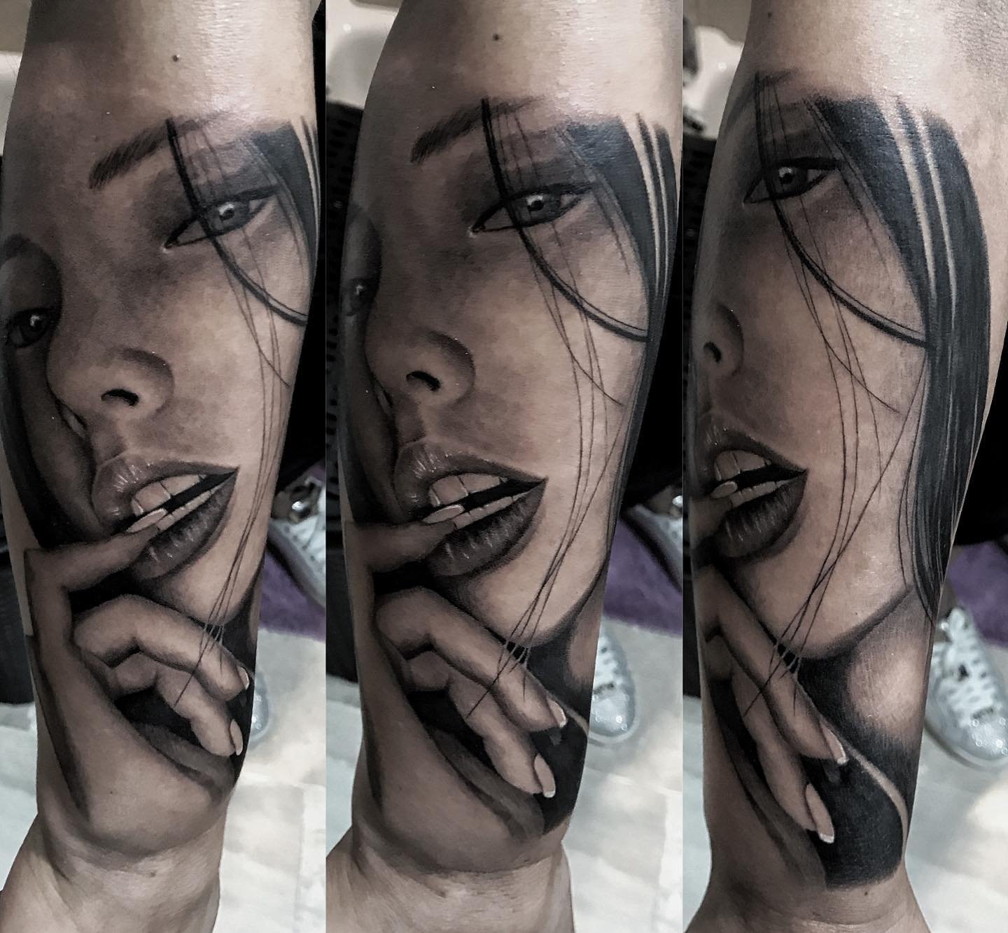 Cover-up tattoo transformation before and after