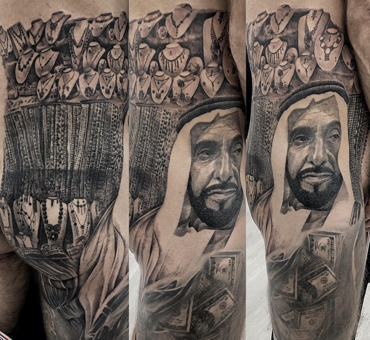 Cover-up tattoo transformation before and after