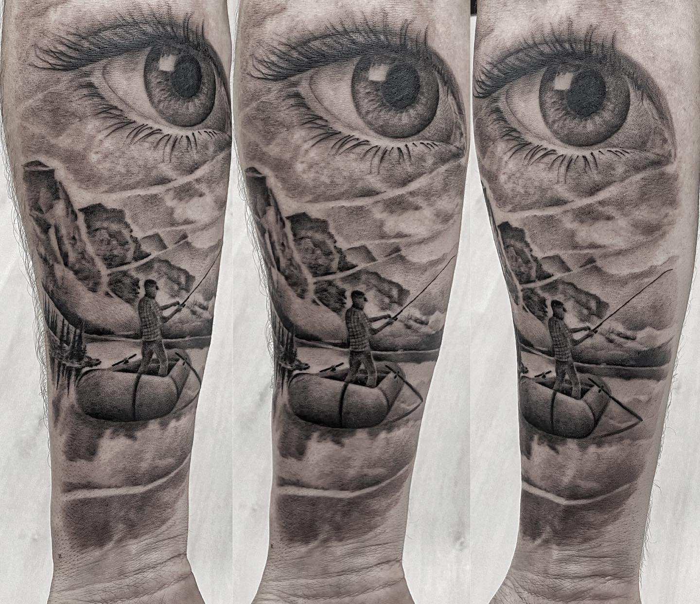Minimal fine line tattoo on forearm by Dubai tattoo artist
