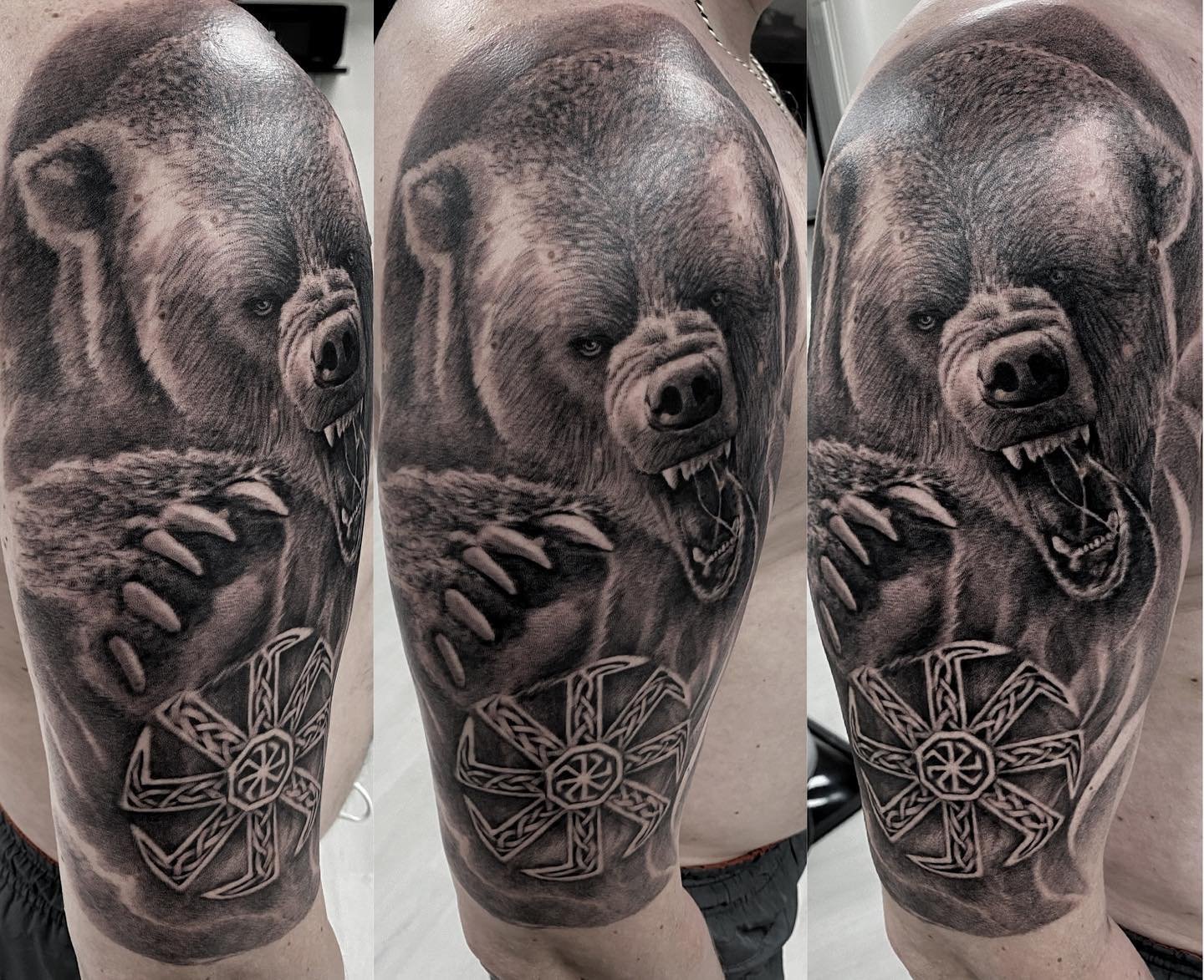 Color realism tattoo work in progress