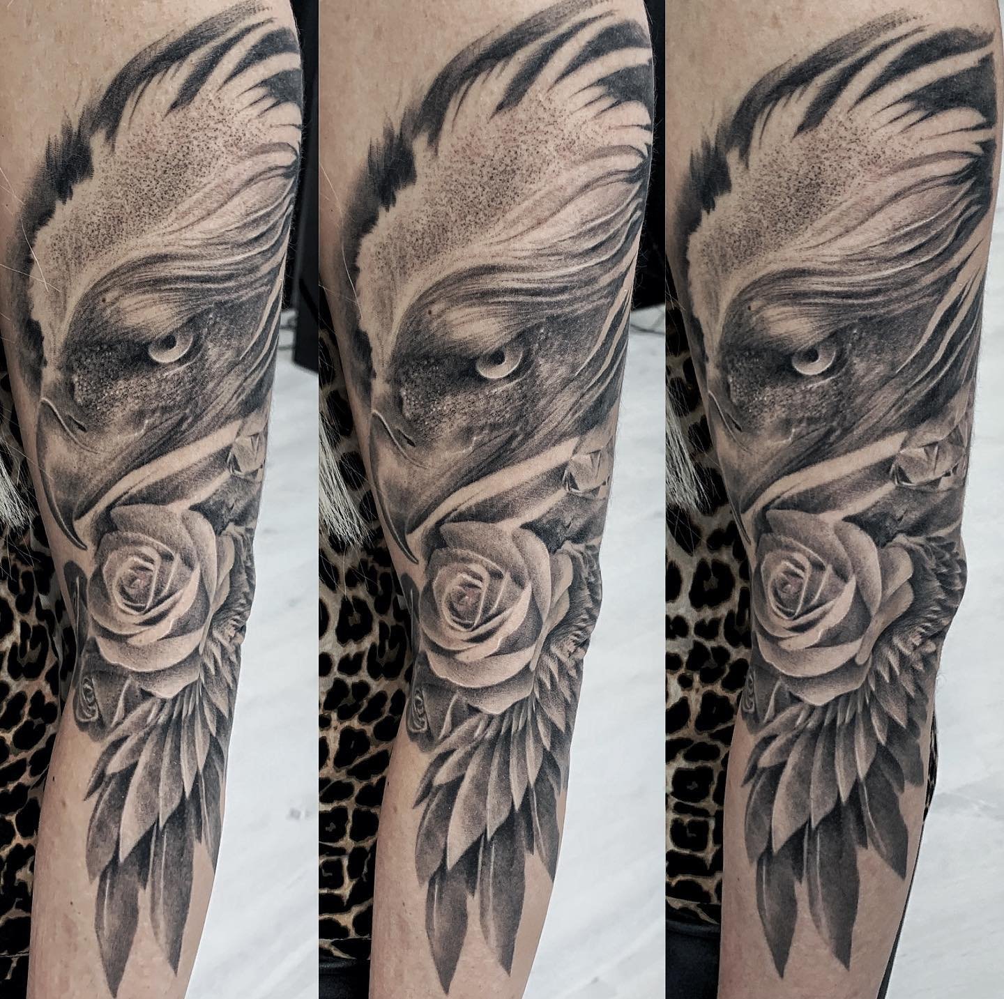 Color realism tattoo work in progress