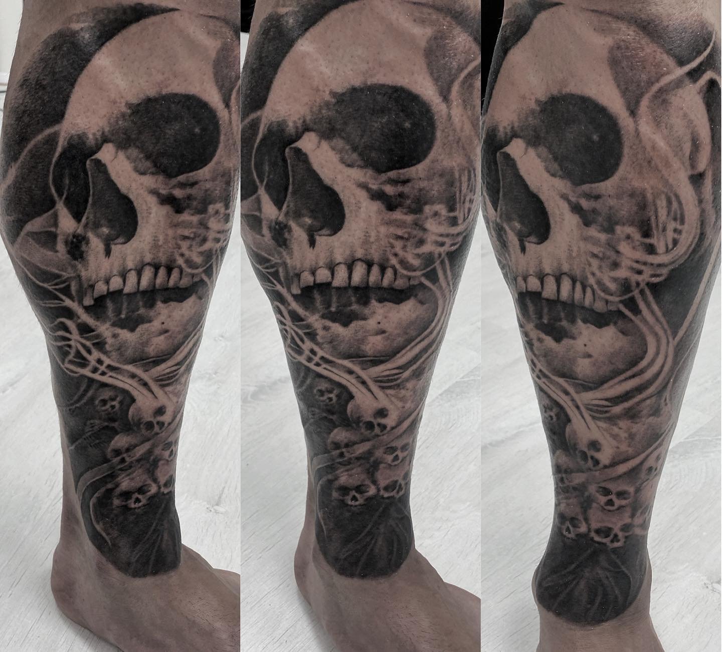 Color realism tattoo work in progress