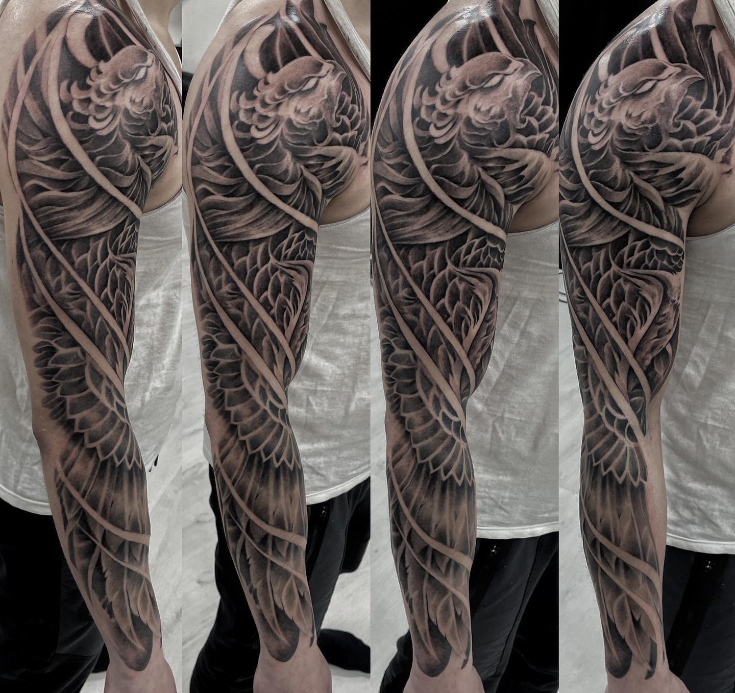 Color realism tattoo work in progress