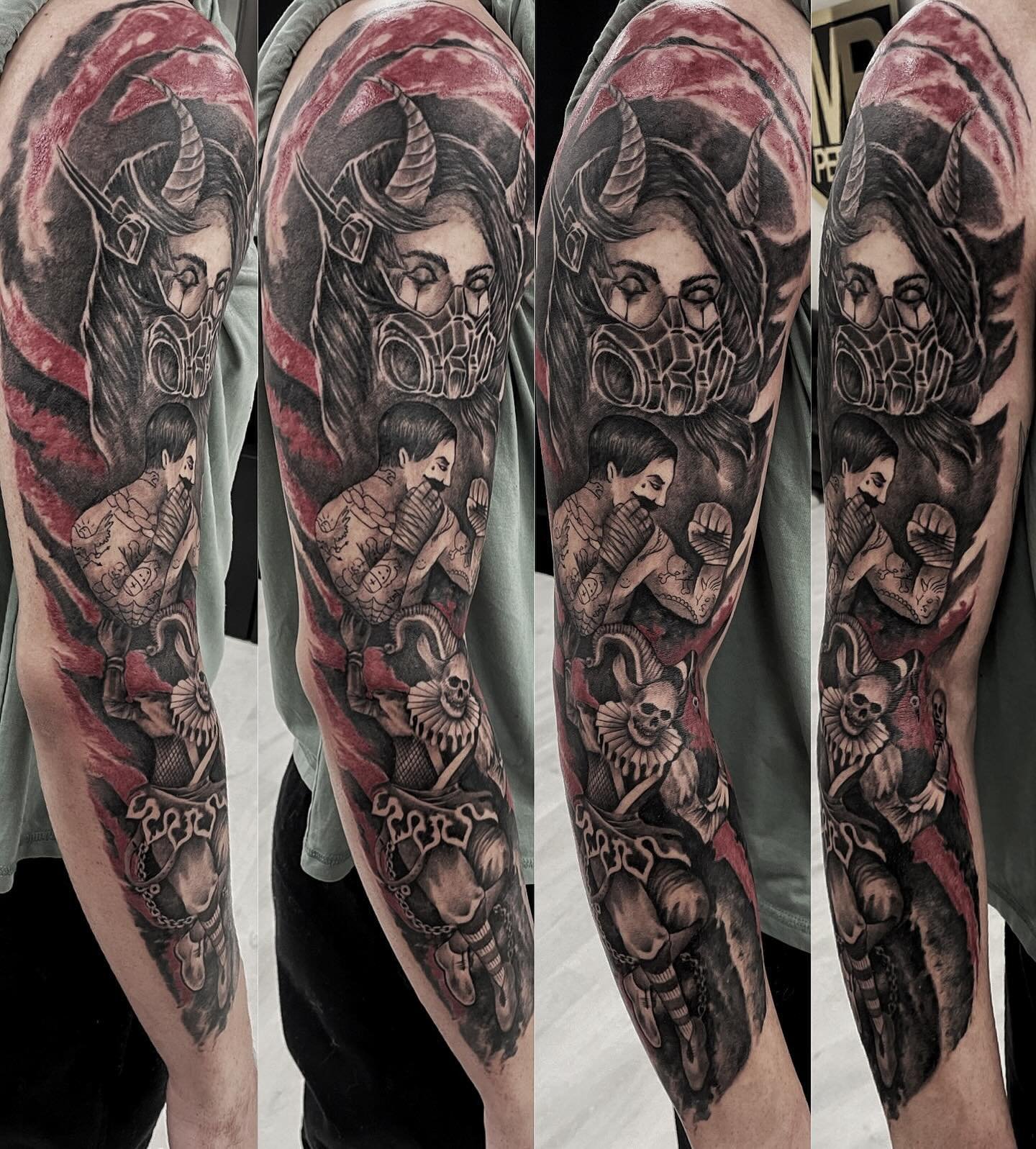 Cover-up tattoo transformation before and after