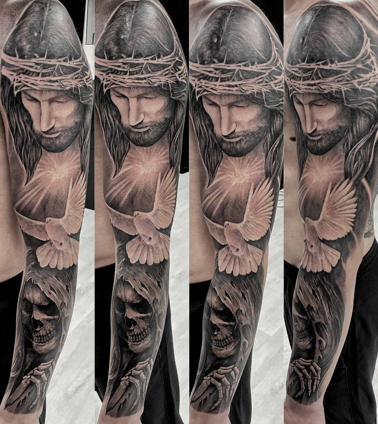 Color realism tattoo work in progress